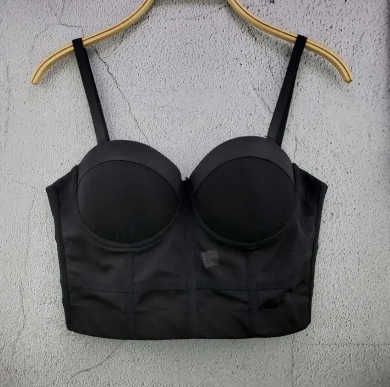 S M L XL 2XL 3XL модные сетчатый бюстгальтер пуш ап Bralet для женщин корсет бюстье ночного