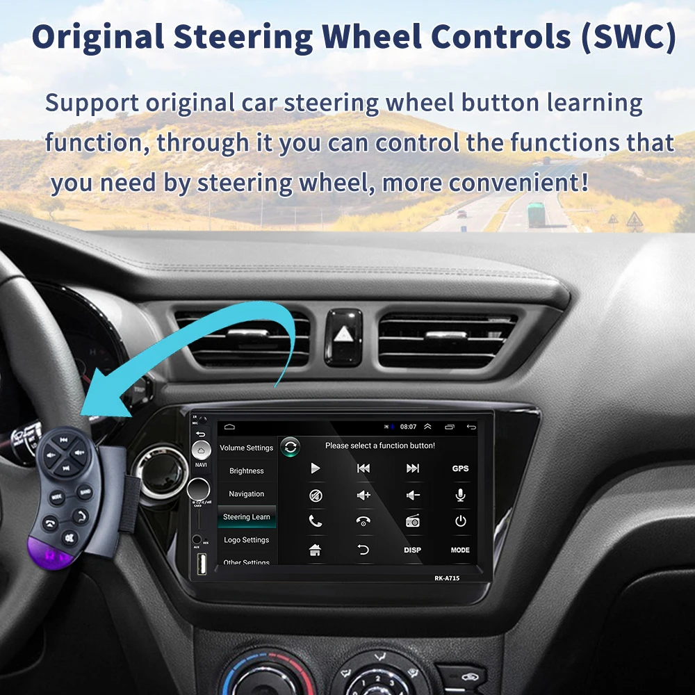 LeeKooLuu 2Din автомобильный радиоприемник андроид Авто GPS навигации Bluetooth WI FI MirrorLink FM