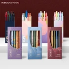 5 шт.кор. Xiaomi KACO выдвижные гелевые ручки, винтажная ручка, очень тонкая 0,5 мм кавайная ручка, канцелярские принадлежности для детей, школы, офиса