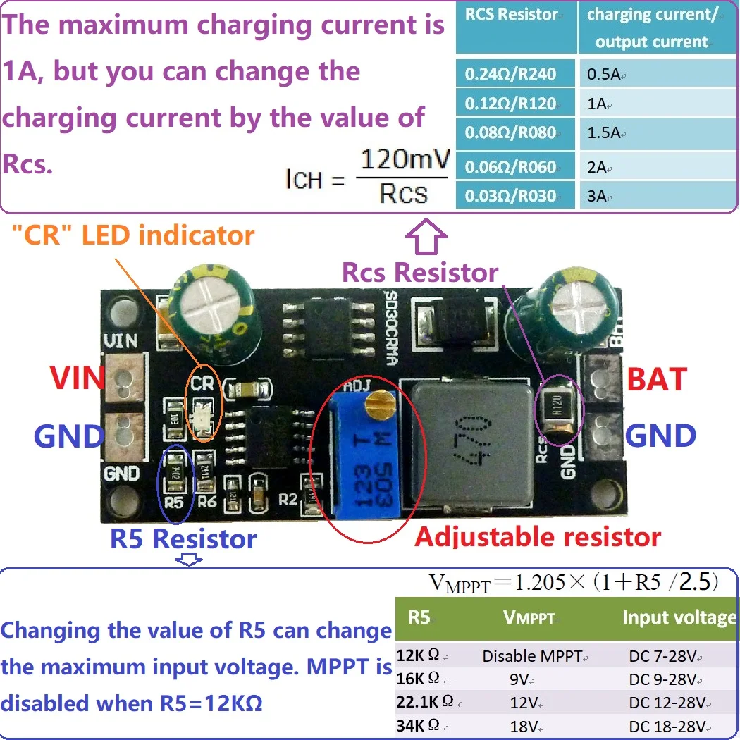 MPPT контроллер солнечной батареи 1A 3 2 V 7 8 4 11 1 14 литий-ионный LiFePO4 титанатный