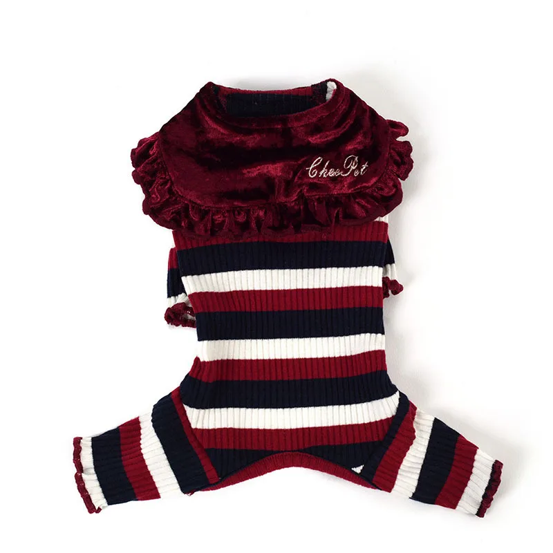 

Autumn and winter new doggie four legged clothes velvet four legged clothes Teddy small dog funny pet clothing