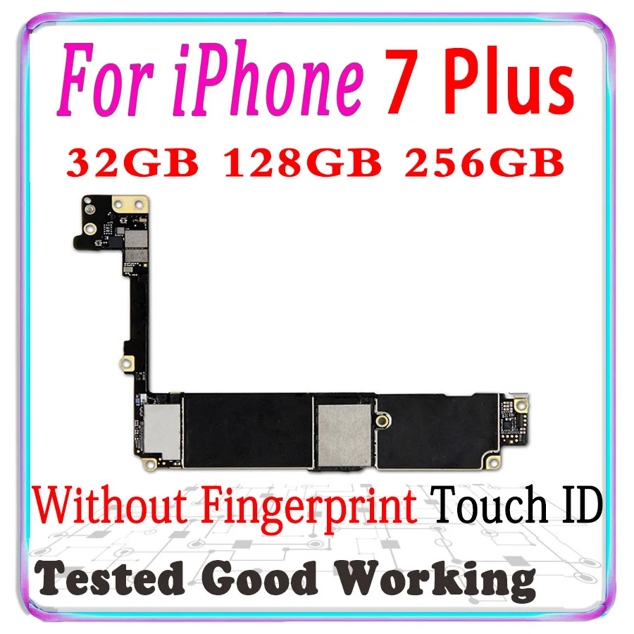Заводская разблокированная материнская плата для iphone 7 Plus с Touch ID черная белая