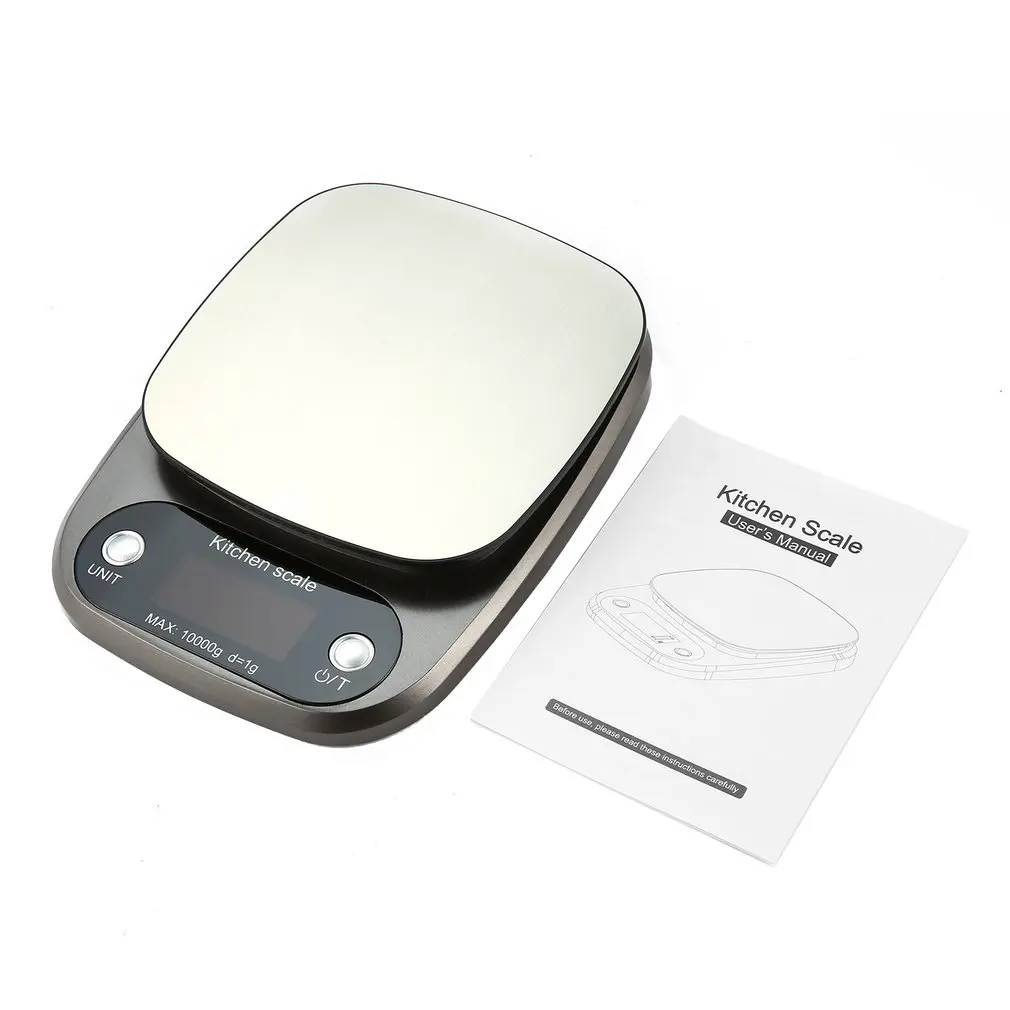 

OUTAD Digital Scale 10kg/0.1g High Accuracy Kitchen Scale Stainless Steel LCD Pocket Weighing Scales Jewelry Weight Balance