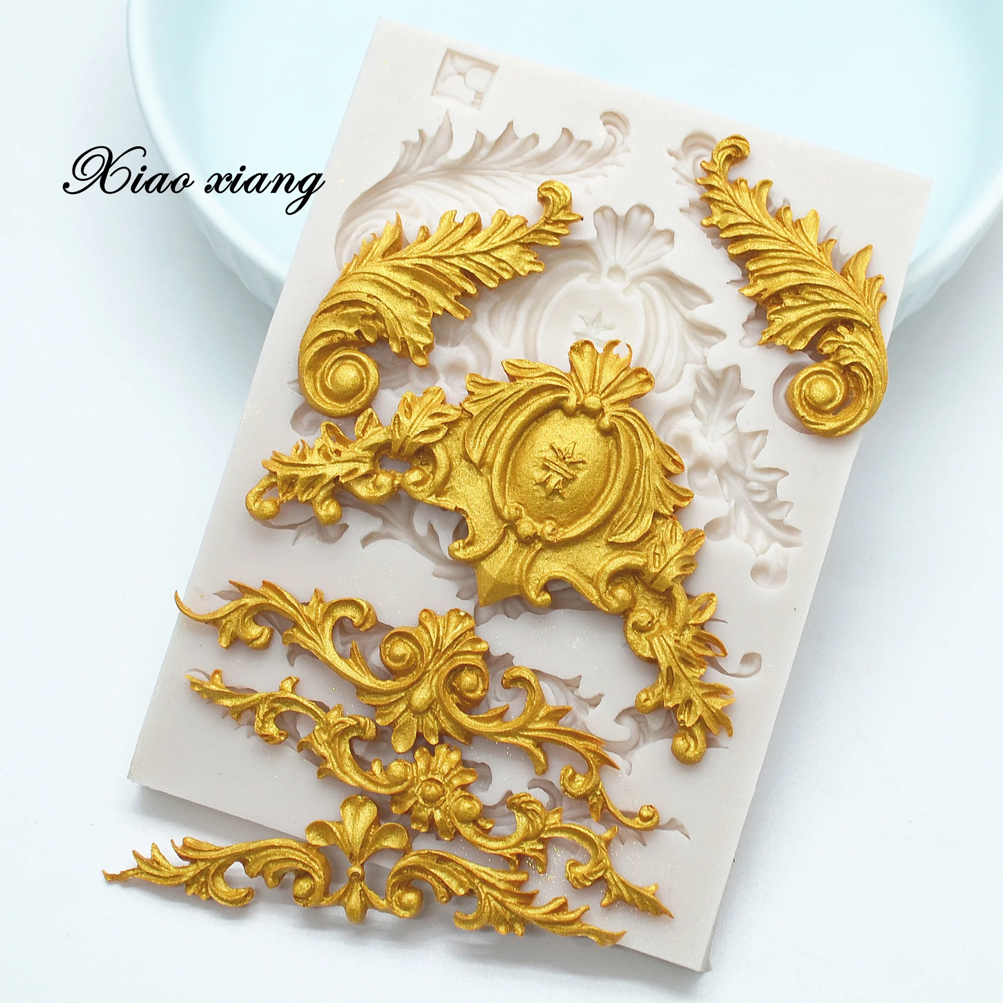 3D рельефные кружева силиконовые формы для тортов кайма мастики выпечки торта