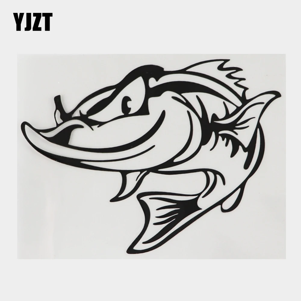 

YJZT 15,5 см × 11,2 см Виниловая наклейка на автомобиль с морскими животными и рыбами, модель 18A-0382