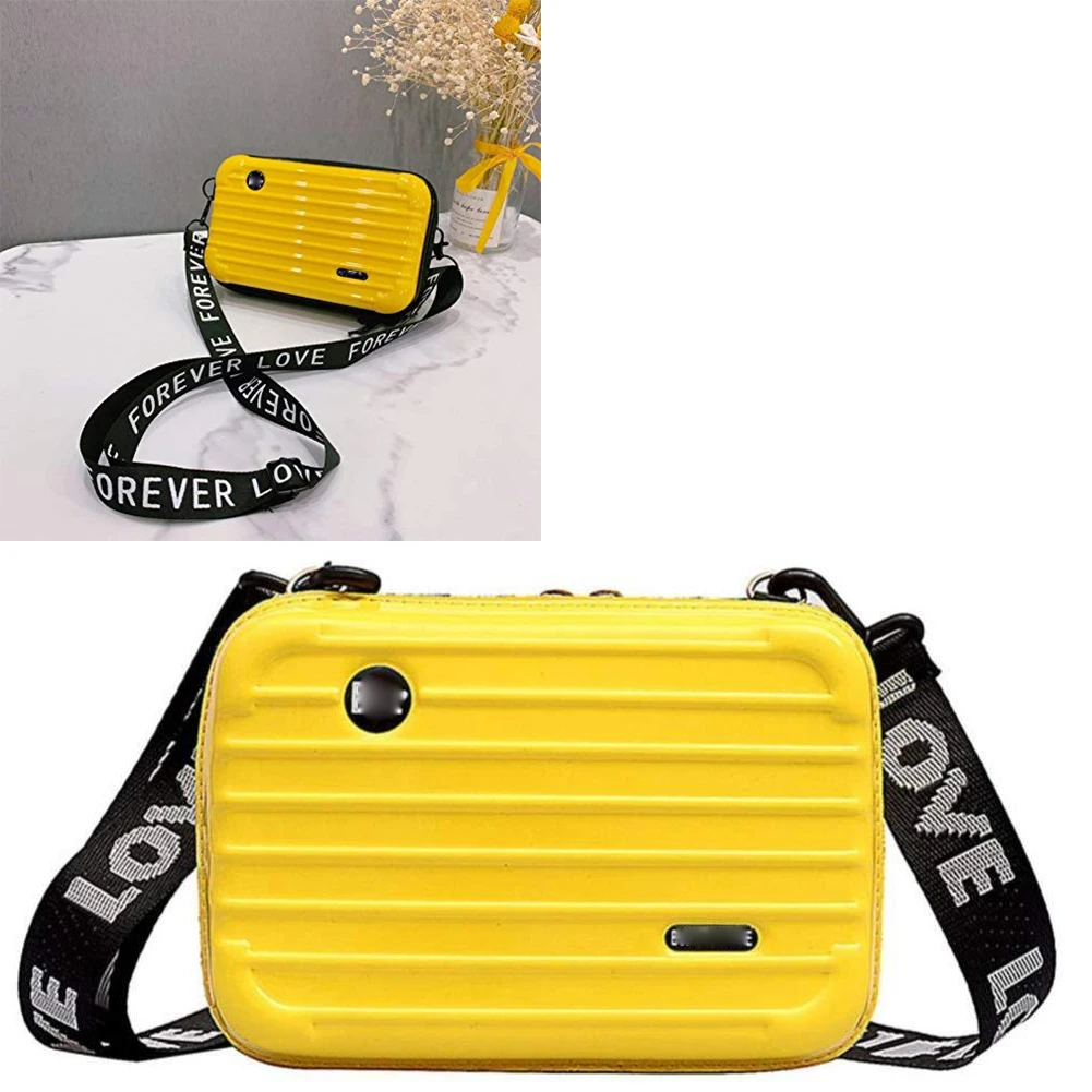 

Mini Makeup Organizer Hard Suitcase Shape Case Makeup Brush Case Handbag Fashion Shoulder Bags Handle Mini Pouch Toiletry Bag