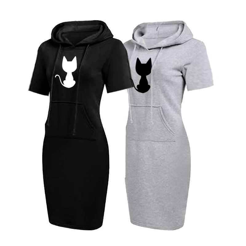 

Женское платье с коротким рукавом, круглым вырезом и принтом