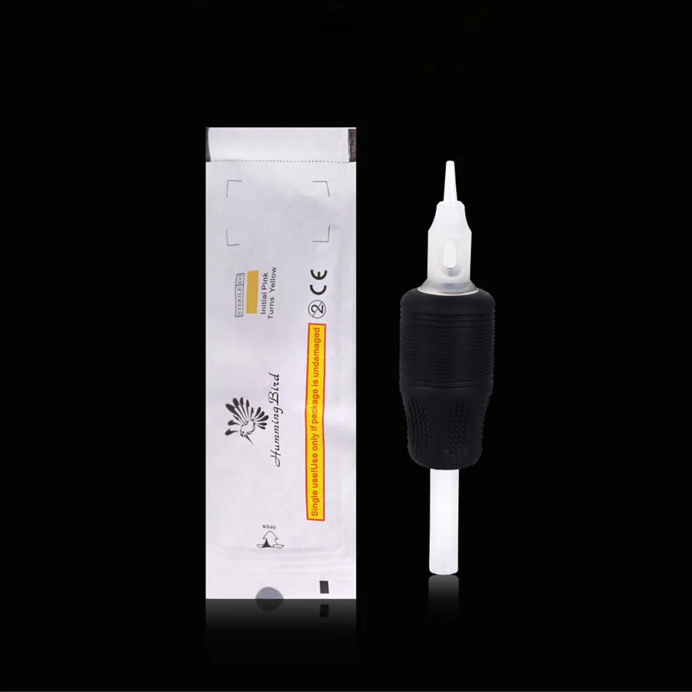 20PCS 25MM Premade Sterilized Disposable Tattoo Grip Tube Supply 3/5/7/9/11/13/15R Size Tattoo Machine Grip Purple