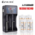 Литий-ионный аккумулятор PALO 3,7 в 800 мАч, перезаряжаемые батареи CR123A CR123 для лазерной ручки, светодиодного фонарика, сотовой камеры