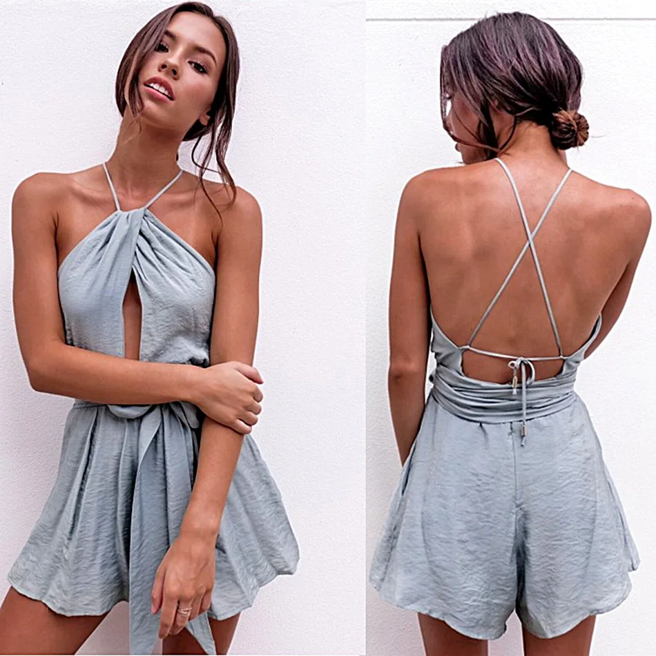 

Slim Sleeveless Show Thin Waist Women's Suspender Jumpsuit Hot Selling Jumpsuit Shorts Beauty Skirt Pants Popular Jumpsuit