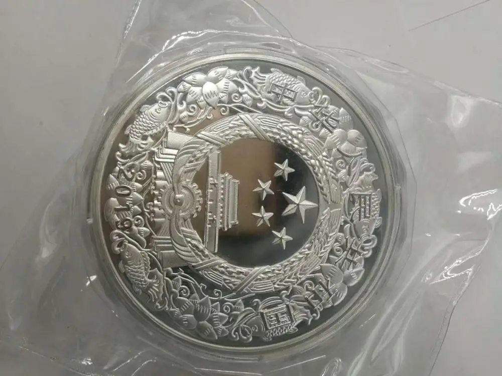 

1000g Silver Plated Coin Year of The PIG big Commemorative 1kg Coins Chinese Zodiac Animal for Collection or display