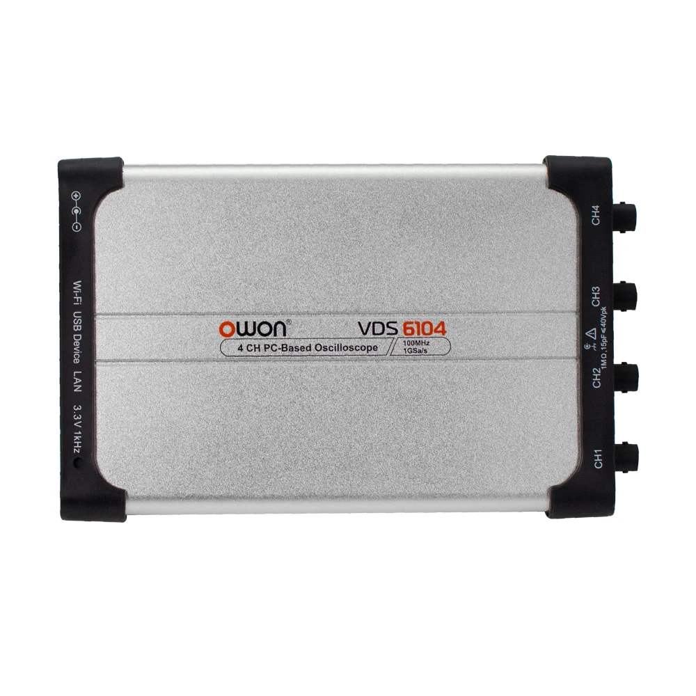 Цифровой Виртуальный осциллограф OWON 4 канала 8 бит 70 МГц 100 1 Гвыб/с USB Type-C 5-15 в 10 м