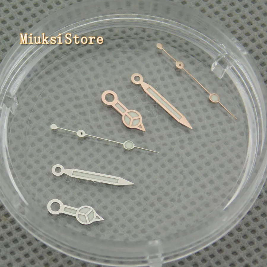 Часы BLIGER Серебристые/розовое золото/золотистые синие светящиеся стрелки NH35 NH36