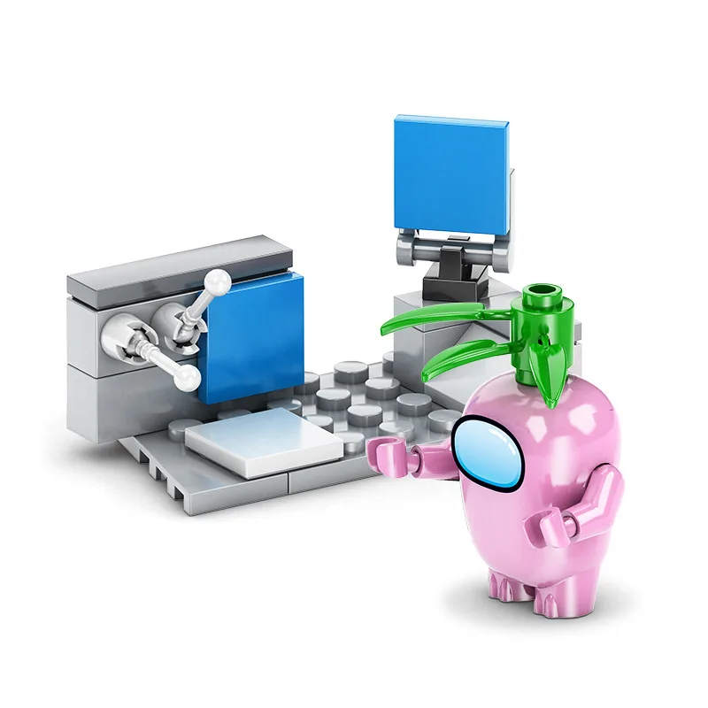 

Impostor Crewmate Game Building Blocks Toys 8 Pcs/set Space Werewolf Kill Aciton Figure Assemble Block Toys for Boys Girls Gifts