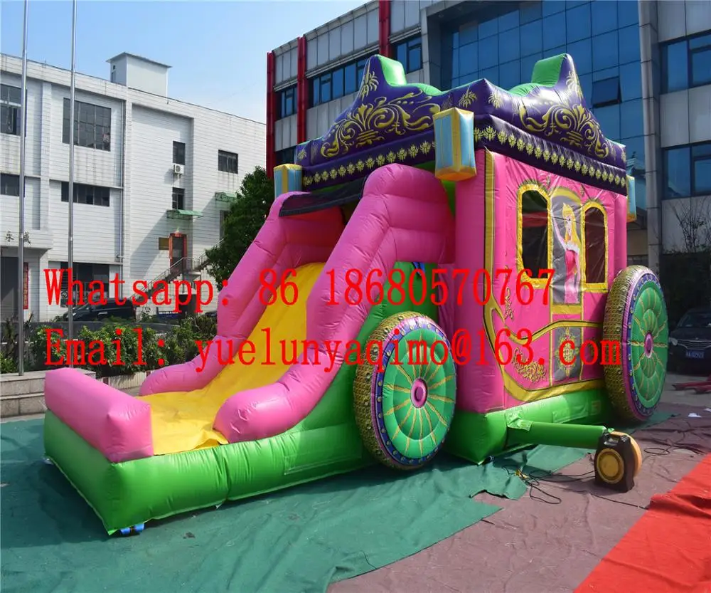 

New design Little Princess Combo double slide obstacle bouncer jumper cheap warehouse popular inflatable jumping castle Combo