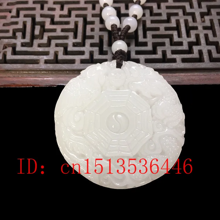 Подвеска из натурального белого нефрита с Фениксом ожерелье очаровательные