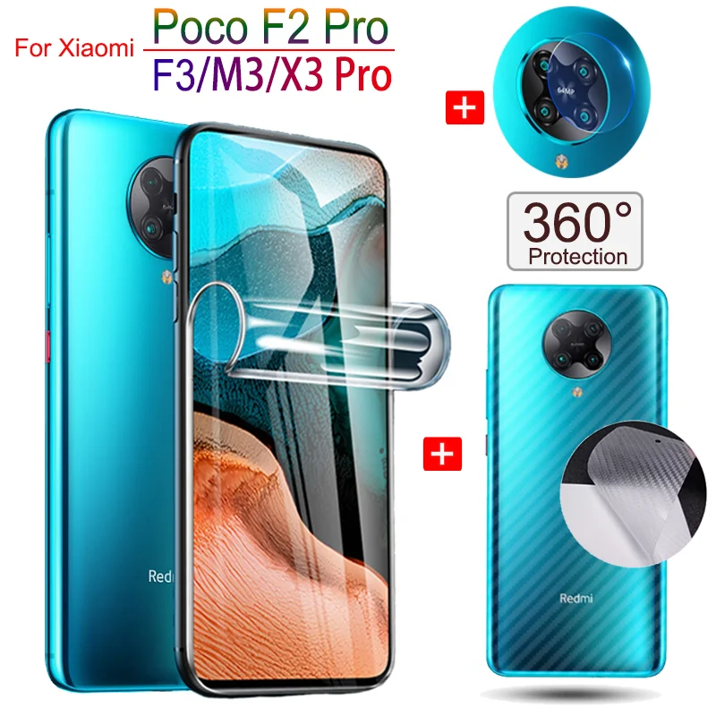 poco x3 pro пленка Полное покрытие гидрогелевая плёнка для Xiaomi Poco F2 Pro X3 NFC задняя +