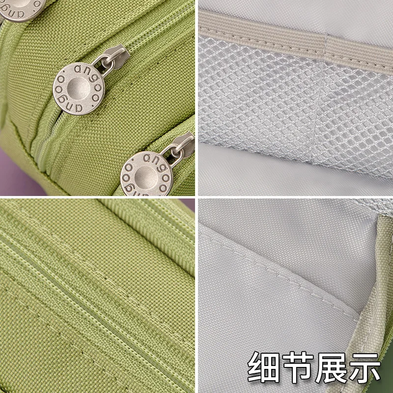 

Double Sided Pen Bag Pencil Case Special Macaron Color Dual Canvas Pocket Storage Bag Pouch Stationery For Travel Student