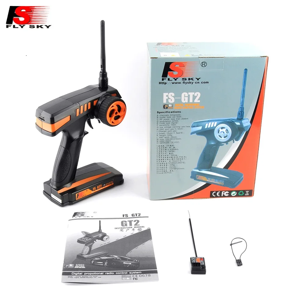 Радиоприемник Fly Sky FS RC с дистанционным управлением 2 4G GT2 2CH Радио Модель