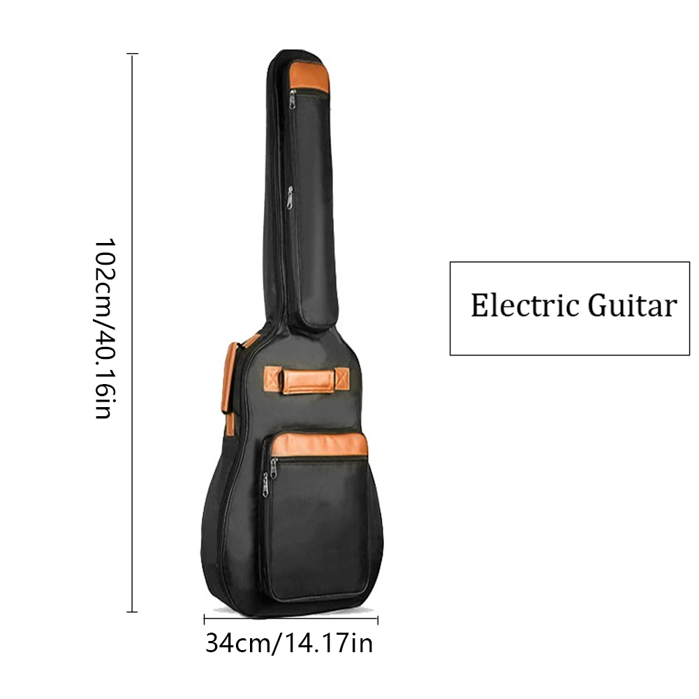 

41 Inch Guitar Case Waterproof Guitar Bag Backpack Canvas 10mm Sponge Thick Acoustic Folk Guitar Gig Bag Cover Shoulder Straps