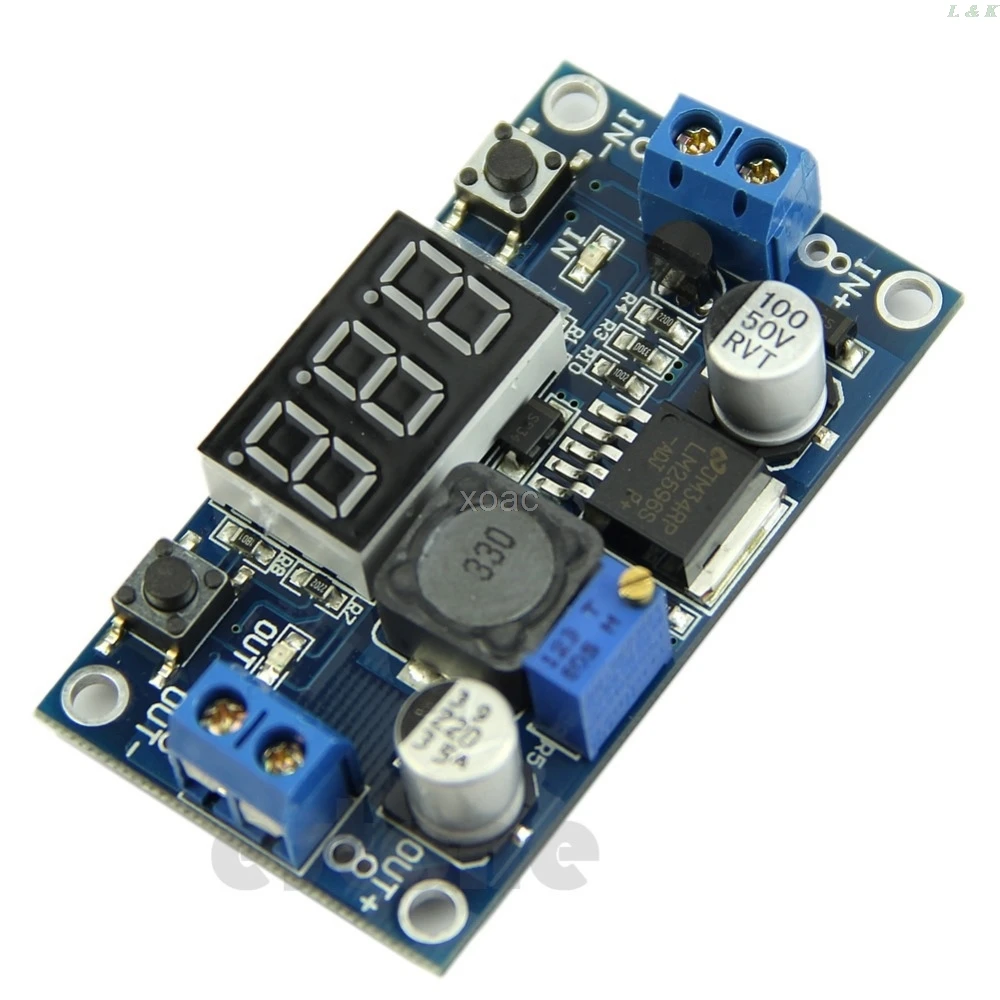 LM2596 DC 4 0 ~ 40 до 1 3 37 в светодиодный вольтметр понижающий преобразователь