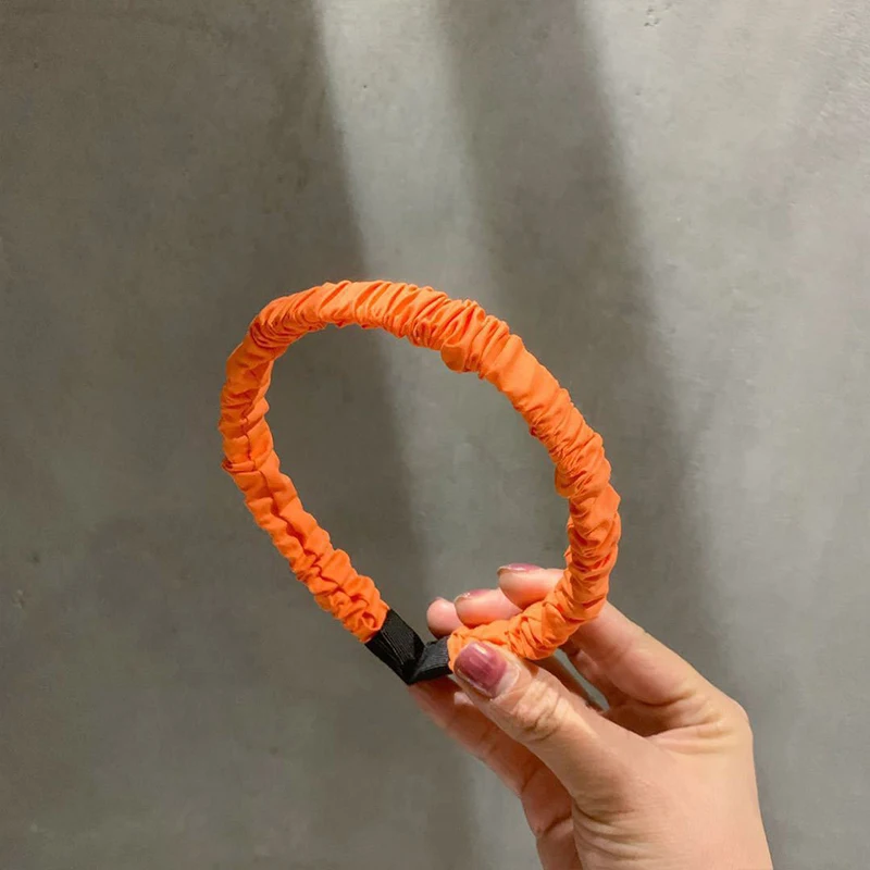 Модные тканевые резинки для волос ярких цветов женские простая лента