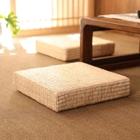 pastoral style straw cushion decoration comfortable sitting side japanese style straw flat cushion home meditation tatami