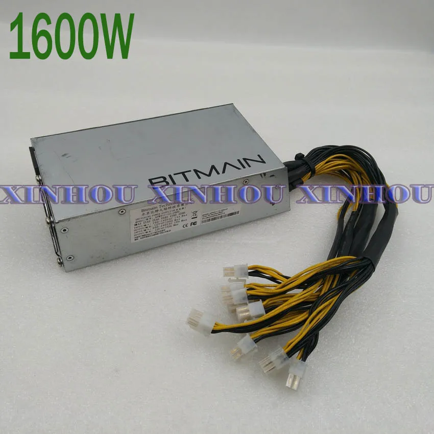 Б/у Bitmain APW3 + 12 1600 A3 12V 133A MAX 1600W BTC LTC ETH miner источник питания для antminer s9 L3 Z11 S9k R4 Innosilicon A9