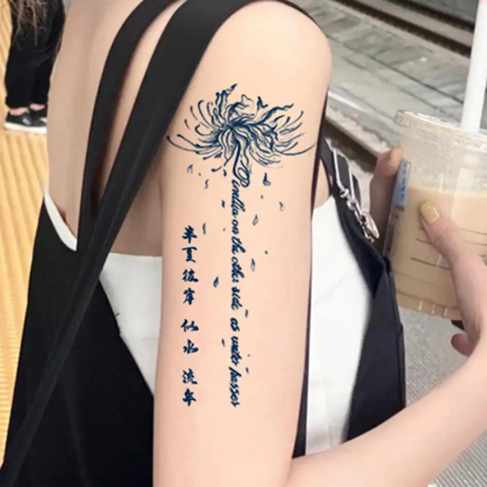 Милые искусственные цветы Временные татуировки наклейки крутые вещи