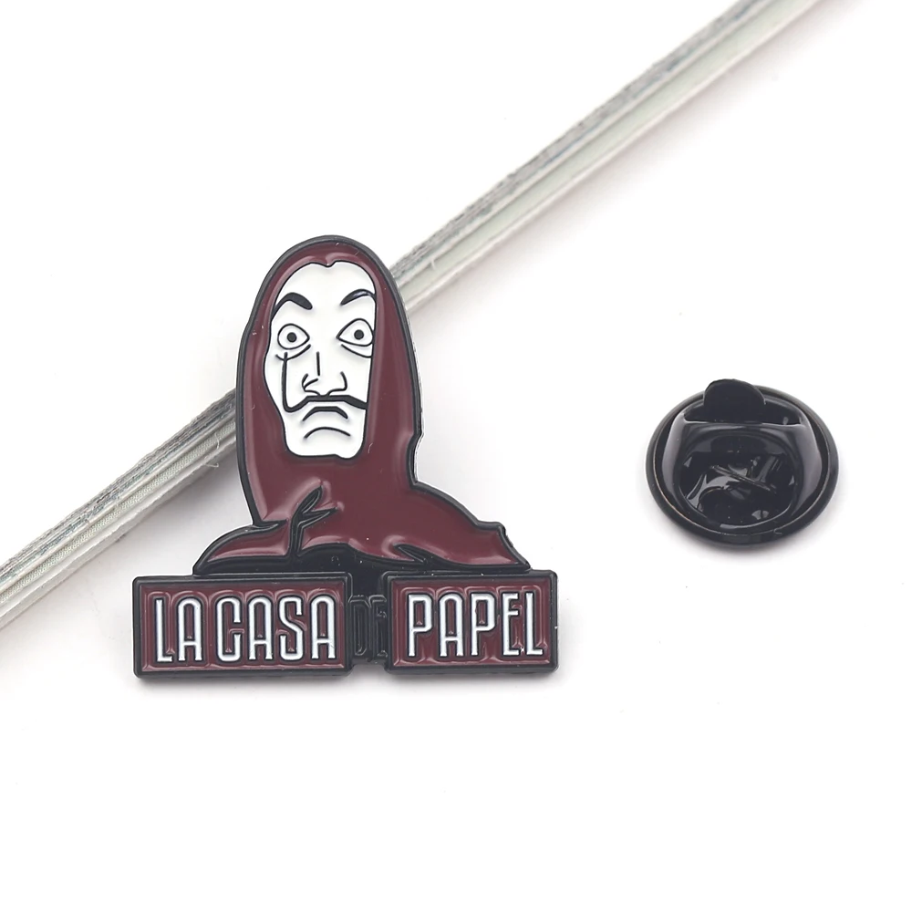 Мужская эмалированная брошь на кожаную куртку металлическая брошь-пуговица |