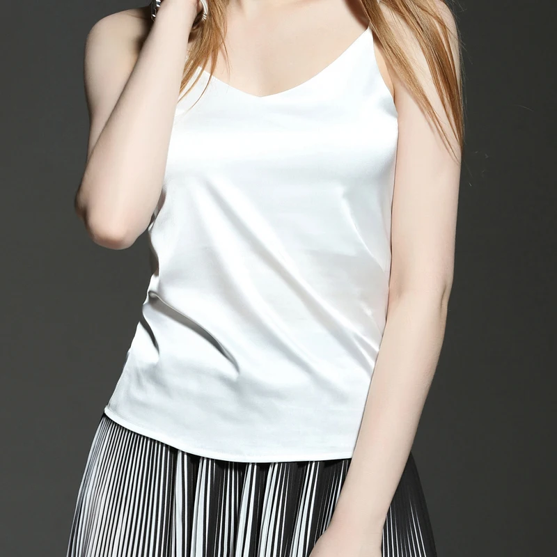 Женский сатиновый жилет без рукавов мягкий Шелковый большого размера для