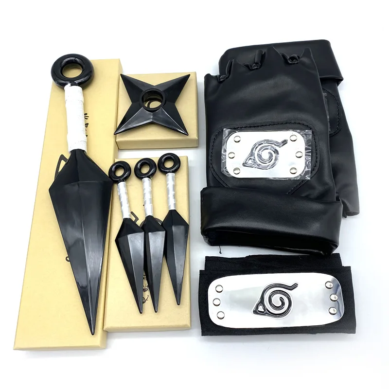 Оригинальный набор для косплея Наруто сюрикен Коноха кунай ниндзя оружие ПВХ
