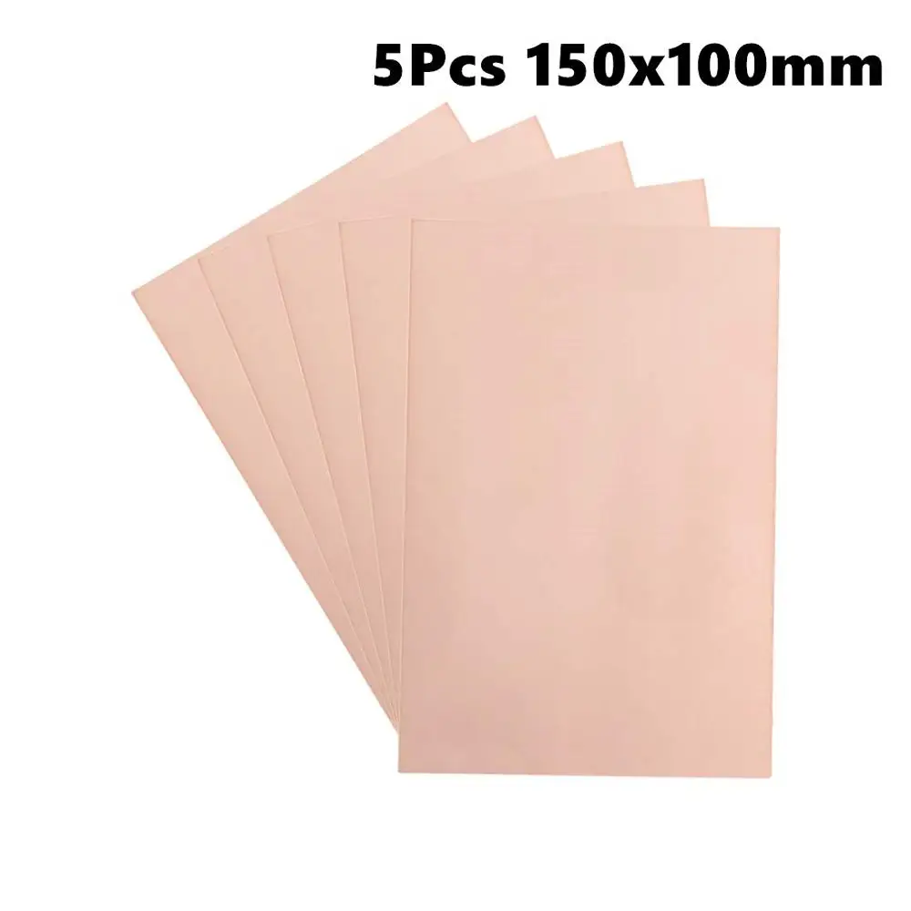 Печатная плата с двухсторонним медным плакированным ламинатом 5 шт. 150x100 мм