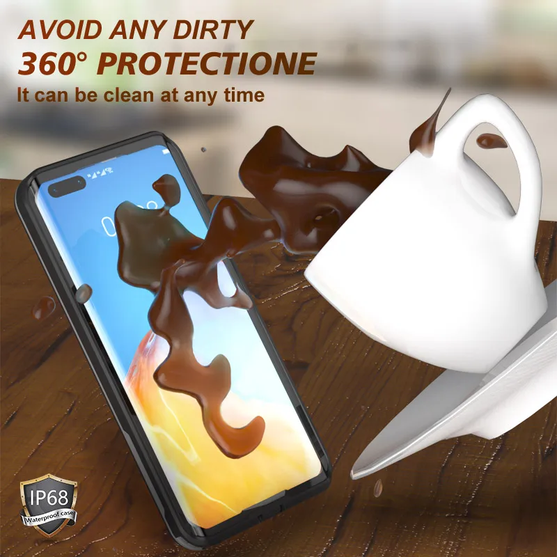 Водонепроницаемый чехол Shellbox IP68 ДЛЯ Huawei P40 Pro P30 Lite ударопрочный для дайвинга P20
