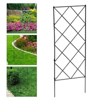 black metal wire lattice grid vines climbing trellis panels garden plants vines flower support frame decorative fences durable s