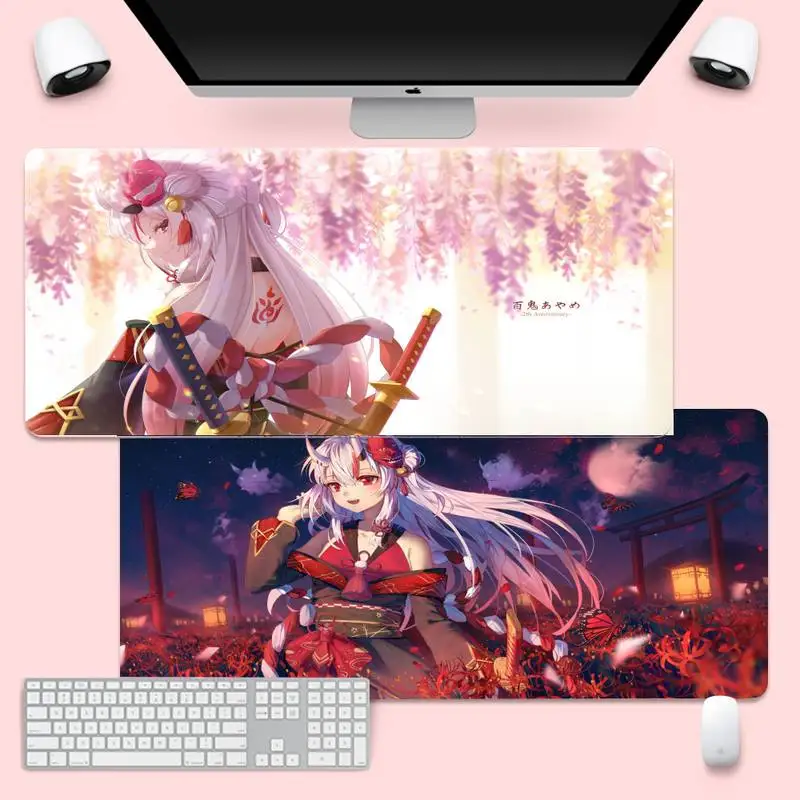 

Nakiri Ayame Hololive Laptop Gaming Mice Mousepad Gaming Mousemat XL Large Keyboard PC Desk Mat Takuo Anti-Slip Comfort Pad