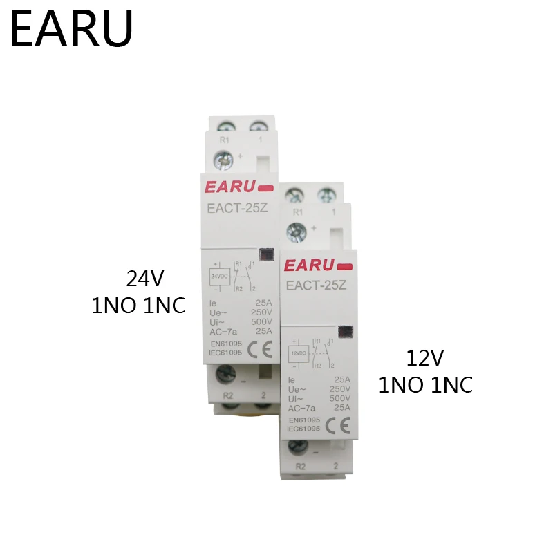 Модульный контактный переключатель EACT-25Z 12 В 24 постоянного тока 2P 16 А 25 1NO 1NC 2NO 2NC