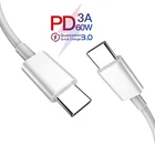 3а USB C к USB C Быстрый зарядный кабель для Samsung 60W PD USB Type C зарядка QC 3,0 Быстрая зарядка кабель для передачи данных кабели для устройств Type-C