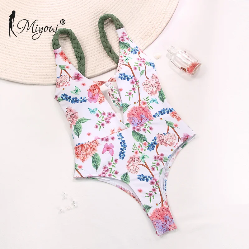 Купальник Miyouj с цветочным принтом женский купальник на бретельках купальный