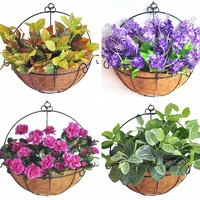 indoor and outdoor artificial flower plastic flower basket imitation flower set jewelry wall hanging basket home living room