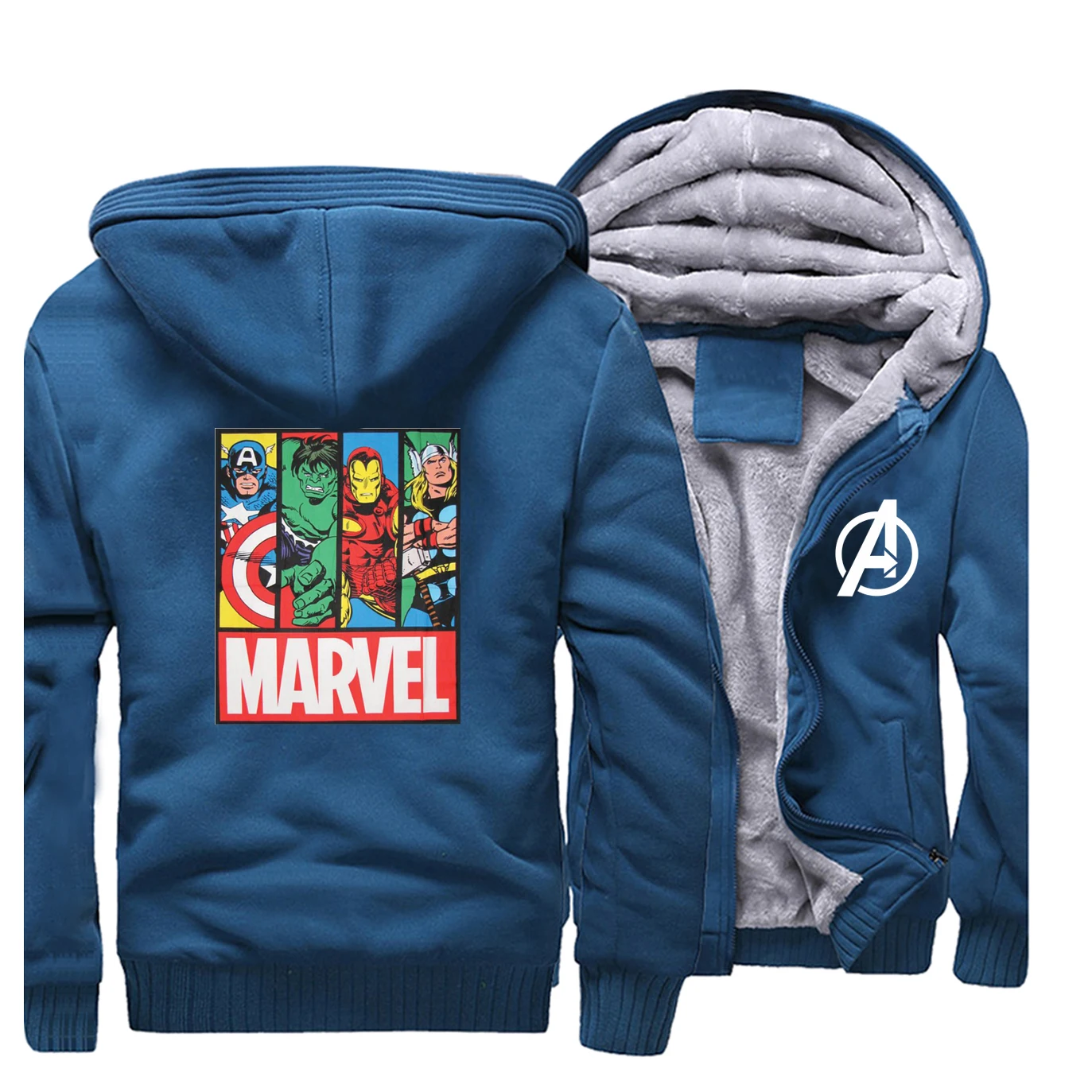 Marvel Мстители зима горячая Распродажа толстовки с рукавом реглан мужская мода хип-хоп спортивная одежда забавное пальто плотная одежда супергероя