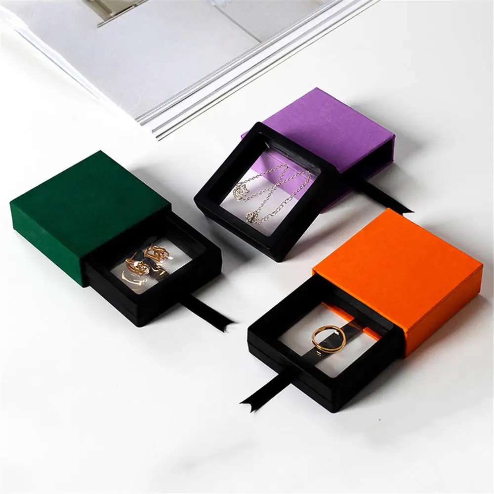 

Jewelry Organizer Storage Gift Box Necklace Earrings Ring Box Paper Jewelry Storage Box Packaging Container Wholesale