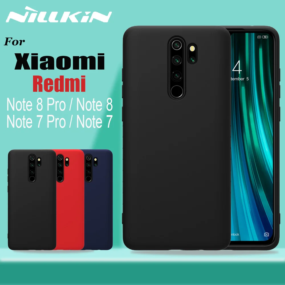 Защитный резиновый чехол NILLKIN для Xiaomi Redmi Note 8 7 Pro 7s тонкий мягкий жидкий противоударный чехол для Redmi Note8 Note7