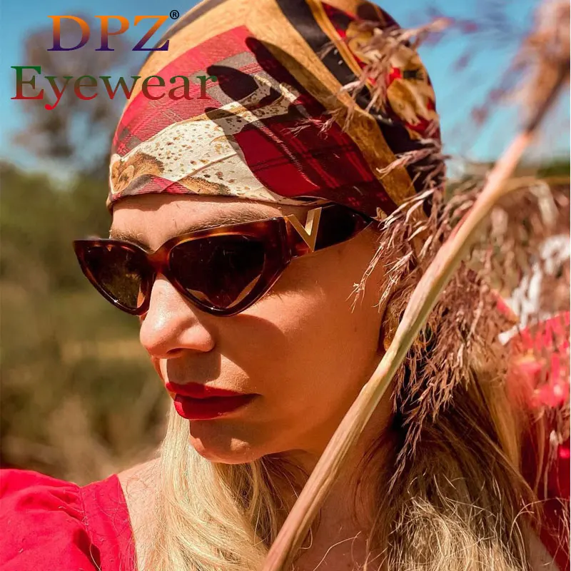 Солнцезащитные очки женские кошачий глаз винтажные с индивидуальным узором