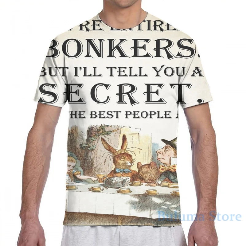 Футболка унисекс с надписью Алиса в стране чудес | Мужская одежда