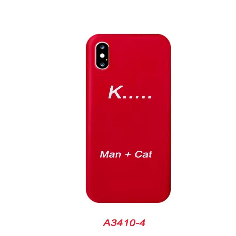 Style 4 Модный чехол для телефона JAMULAR с буквенным принтом для iPhone X 11 Pro XS MAX X XR 7 6 6s 8 Plus, Матовая Мягкая задняя крышка из ТПУ с изображением кота, чехол - Цвет: Style 4