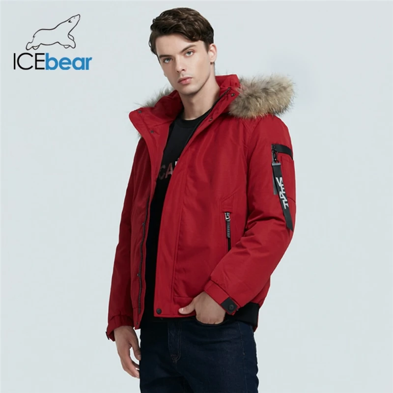 

ICEbear 2021 Новое зимнее мужское пальто модная мужская одежда куртка с капюшоном брендовая одежда MWD19626I