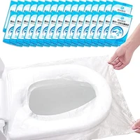 10pcs universal toilet seat cover sticker disposable waterproof paper pad antibacterial maternal and child bathroom tools