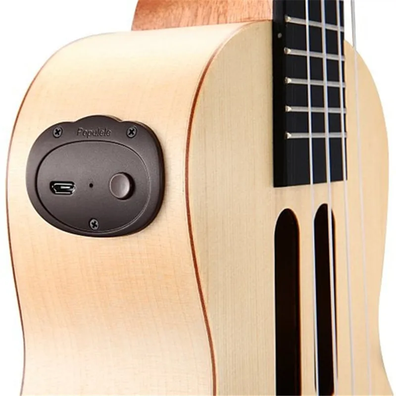populele smart ukulele 23 zoll 4 sticht elektrische ukulele konzert sopran akustische unterstützung app led mini gitarre mit tasche free global s