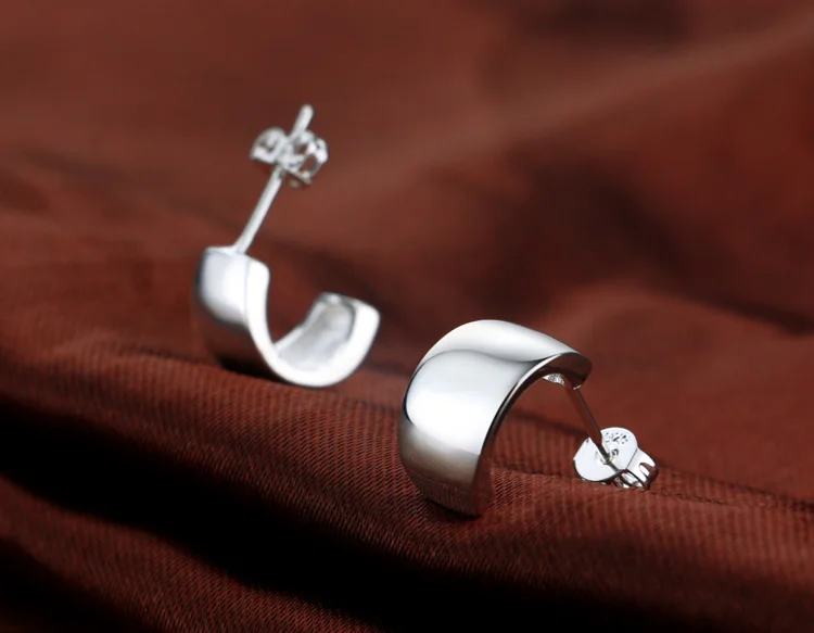 Модные женские босоножки в богемном стиле простой 925 серебряные серьги-гвоздики